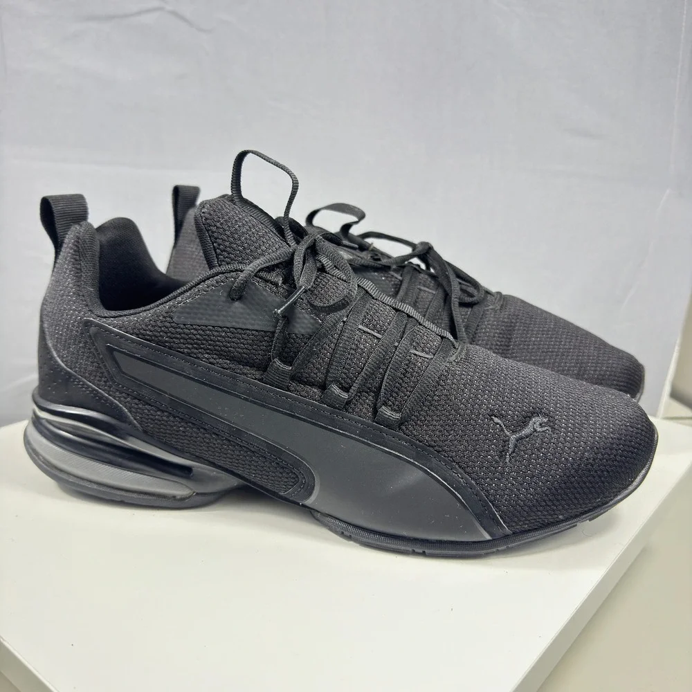 Puma Cell Magma Clean Sneakers Mens 12 Black 378356-02 Mesh Low Top Trainers